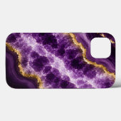 Luxus-Amethyst-Marmor-Geode Case-Mate iPhone Hülle (Rückseite (Horizontal))