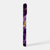 Luxus-Amethyst-Marmor-Geode iPhone 15 Hülle (Rechte Seite)