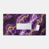 Luxus-Amethyst-Marmor-Geode Schreibtischunterlage (Tastatur & Maus)