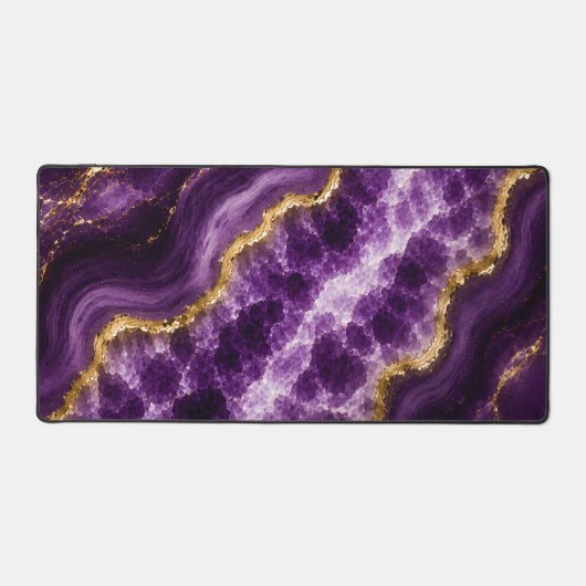 Luxus-Amethyst-Marmor-Geode Schreibtischunterlage (Vorderseite)