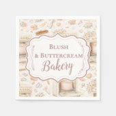 Luxus-Antik-Konditorei-Bäckerei-Geschäft Serviette (Vorderseite)