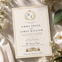Luxus-Anwesen Monogramm Old Money Hochzeit