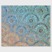 Luxus Aqua Cream Metal Foil Glitzer Dots Circles Geschenkpapier (Flach)