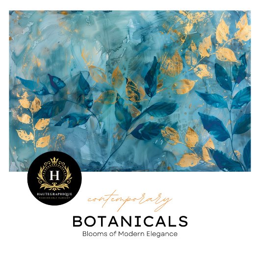 Luxus Aquamarin und Gold Hochzeit botanische Decou Seidenpapier