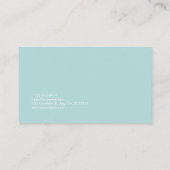 Luxus Aquamarin und Gold Marmor Liquid Abstrakt Visitenkarte (Rückseite)