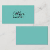 Luxus-Aquamarin Visitenkarte (Vorne/Hinten)