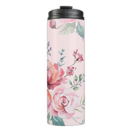 Luxus-Aquarell-Rosa-Rosen-Ästhetik-Thermal-Tumbler Thermosbecher