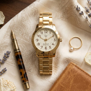 Luxus-Armbanduhr mit Goldgliederarmband und indivi Armbanduhr