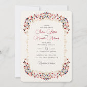 Luxus Art Botanisches Foto Paisley Hochzeit Einladung (Vorderseite)