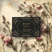 Luxus Art Deco Elegante Moderne Antwort Karte