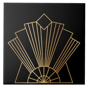 Luxus-Art-Deco-Fächer-Motiv Fliese
