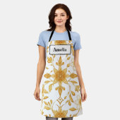 Luxus-Art-Deco-Gold-Blumen-Schürze Schürze (Getragen)