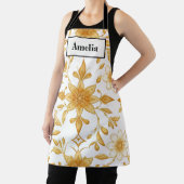 Luxus-Art-Deco-Gold-Blumen-Schürze Schürze (InSitu)