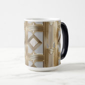 Luxus Art Deco Gold Tasse - Elegantes geometrische (VorderseiteRechts)