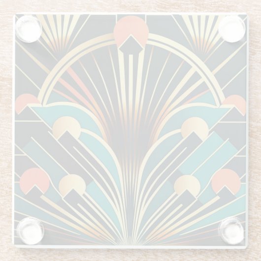 Luxus Art Deco Moderner Untersetzer (Rückseite)