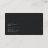 Luxus Art Deco Schwarz und Gold Marmor Visitenkarte (Rückseite)