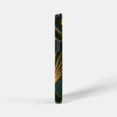 Luxus Art Deco Smaragdgrün Gold Monogramm iPhone Hülle (Rechte Seite)