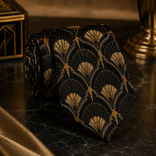 Luxus-Art-Deco-Ventilator-Hochzeit im Stil von Gat Krawatte