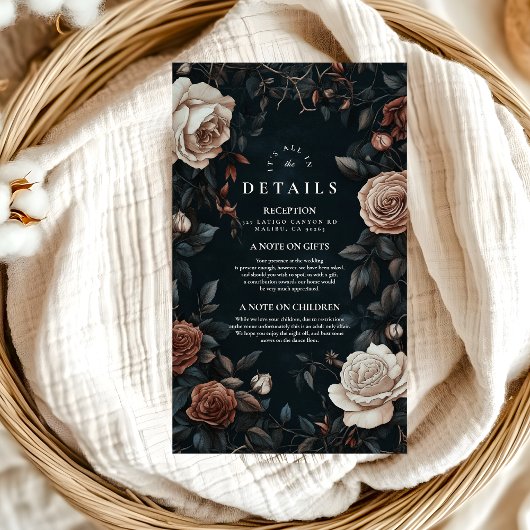 Luxus Art Nouveau Floral Wedding Begleitkarte