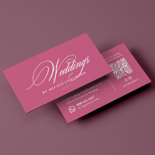 Luxus-Ästhetik-Rosa-Hochzeitskoordinatorin  Visitenkarte