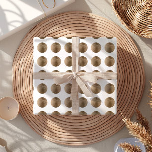 Luxus-Attrappe Gold-Punktmuster Geschenkpapier Set