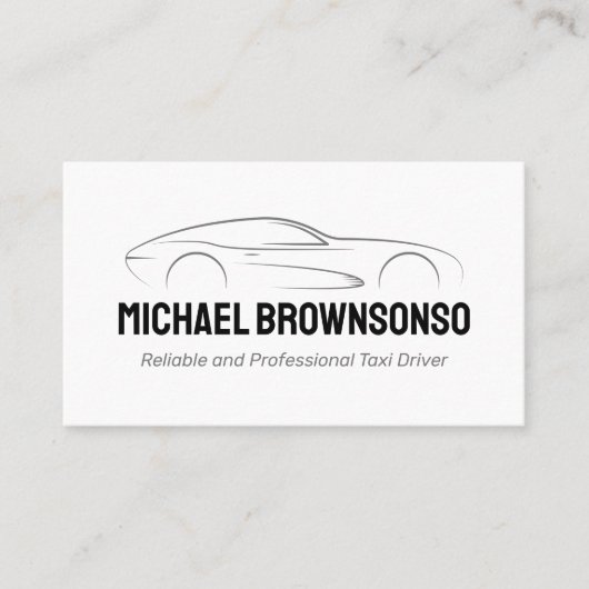 Luxus-Auto-Illustration Design Visitenkarte (Vorderseite)