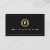 Luxus-Automobil-Concierge Executive Crest Black  Visitenkarte (Vorderseite)