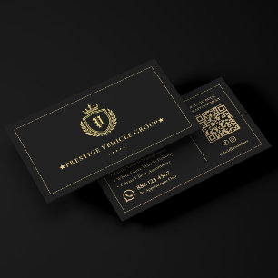Luxus-Automobil-Concierge Executive Crest Black Visitenkarte