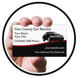 Luxus-Automobildienst-Taxi Visitenkarte