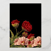 Luxus Avant Garde Baroque BM 35. Geburtstag Folieneinladung (Rückseite)