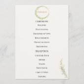 Luxus-Babys-Breath-Blumenhochzeit Programm (Vorderseite)