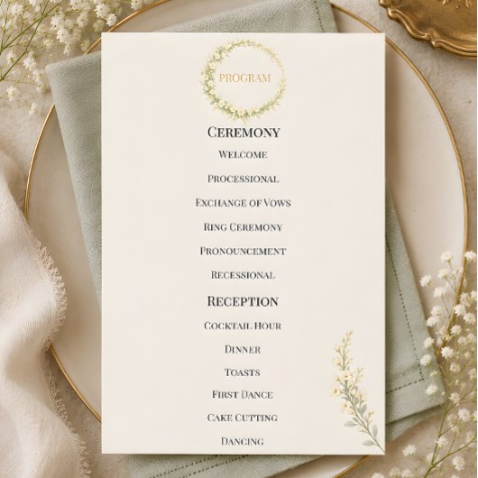 Luxus-Babys-Breath-Blumenhochzeit Programm