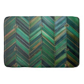 Luxus-Badezimmerteppich in Türkis mit Chevron-Must Badematte (Vorderseite)