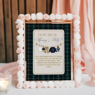 Luxus-Bär-Karo-Baby-Party-Mom-Belly-Spiel Poster