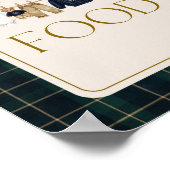 Luxus-Bär-Karo-Babyshower-Essensbar Poster (Ecke)