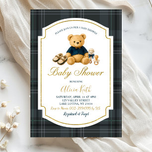 Luxus-Bären-Baby-Shower-Einladung Einladung