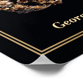 Luxus-Barock-Buchstabe G-Monogramm-Plakat Poster (Ecke)
