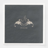 Luxus-Barock-Hochzeitsserviette Serviette (Vorderseite)
