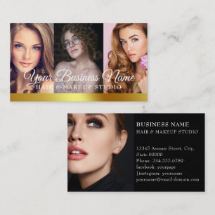 Luxus Beauty 4 Foto Business Card T Visitenkarte