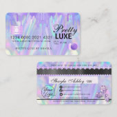 Luxus Beauty Dripping Holographic Credit Style Bu Visitenkarte (Vorne/Hinten)