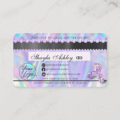 Luxus Beauty Dripping Holographic Credit Style Bu Visitenkarte (Rückseite)