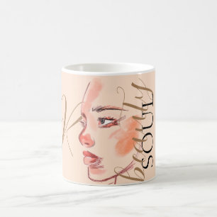 Luxus Beauty Soul Aquarellschrift Mit Monogramm Kaffeetasse