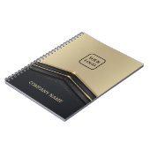 Luxus Beige & Black Gold Arrow Notizblock (Linke Seite)