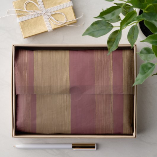 Luxus Beliebte Burgundy Gold Linen Collection Seidenpapier (Geschenk)