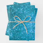 Luxus Beliebtes Geschenk Blue Gold Glitzer Geschenkpapier Set (Beispiel)