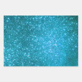 Luxus Beliebtes Geschenk Blue Gold Glitzer Geschenkpapier Set (Vorderseite 3)