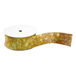 Luxus Beliebtes Geschenk Gold Glitzer Ripsband