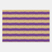 Luxus Beliebtes Geschenk Lila Gold Glitzer Geschenkpapier Set (Vorderseite 2)