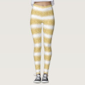Luxus Beliebtes Geschenk White Gold Glitzer Leggings (Vorderseite)