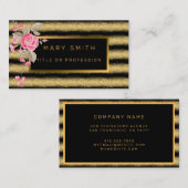 Luxus Best Popular Black Gold Glitzer Visitenkarte (Vorne/Hinten)